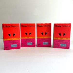 Thinx Teens Reusable Period Underwear 4 Box. Size M (11-12) New in Box.